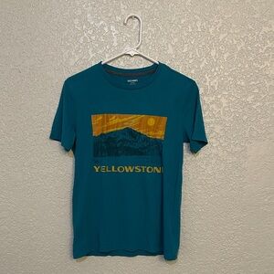 Old Navy Teal and Gold Graphic Tee